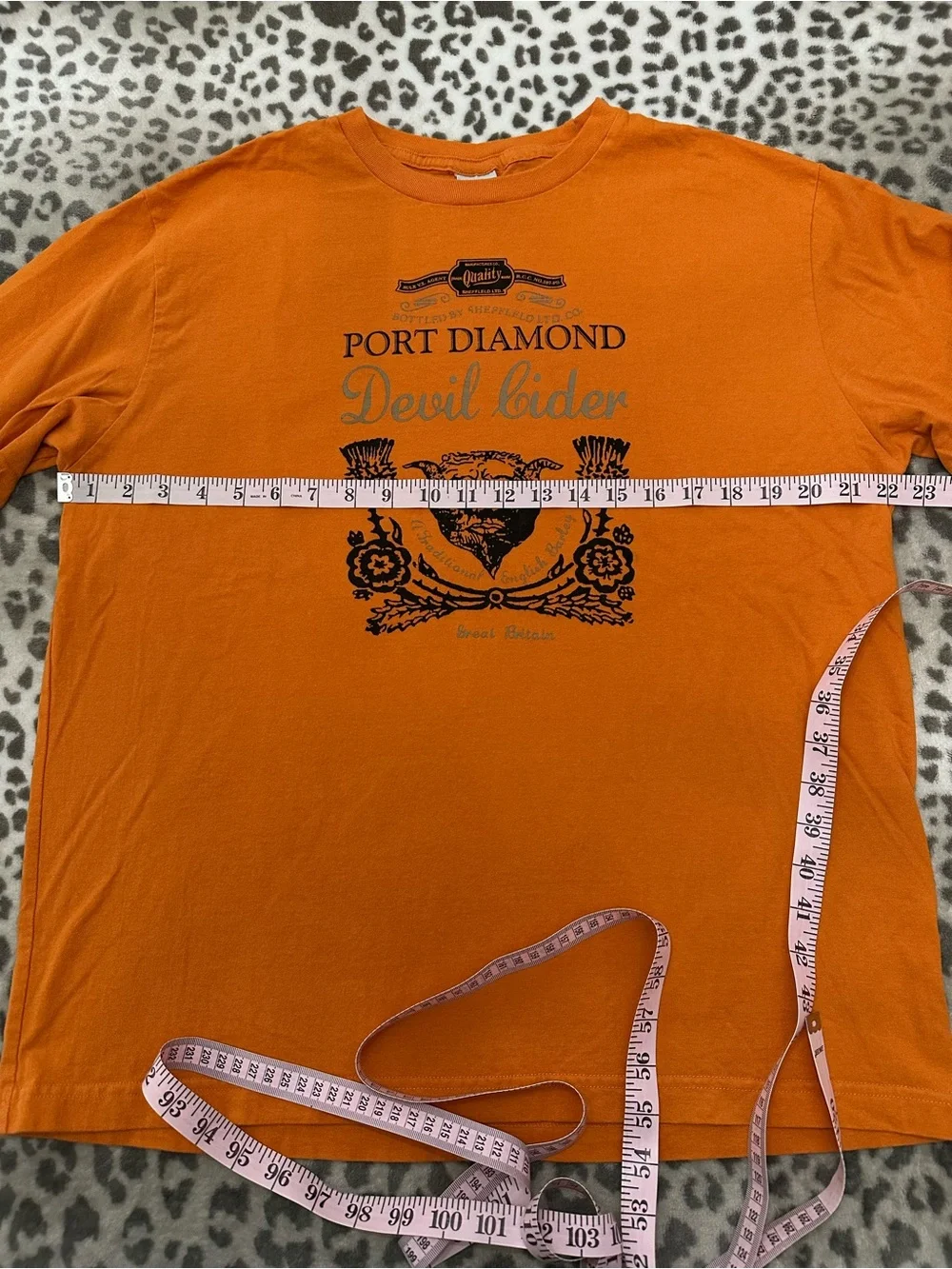 Y2K Old Navy Graphic Long Sleeve T-Shirt in Orange Size Large Men’s